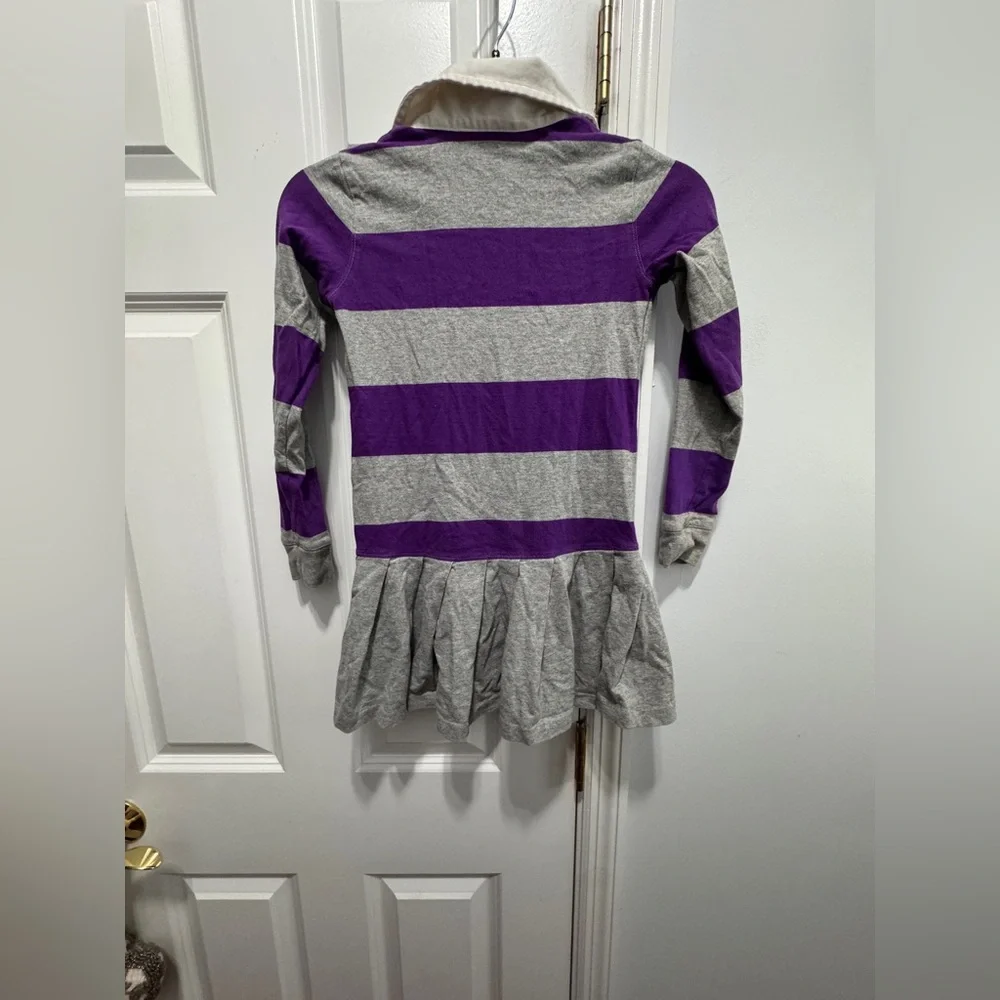 Ralph Lauren Purple and Gray Striped Long Sleeve dress size S (7)